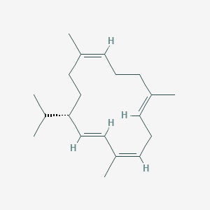 molecular formula C20H32 B190769 1,3,6,10-环十四四烯，3,7,11-三甲基-14-(1-甲基乙基)-，(S-(E,Z,E,E))- CAS No. 1898-13-1
