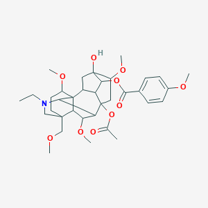 molecular formula C35H49NO10 B190850 Crassicauline A CAS No. 79592-91-9