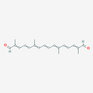 molecular formula C20H24O2 B190855 2,6,11,15-Tetramethylhexadeca-2,4,6,8,10,12,14-heptaenedial CAS No. 502-70-5