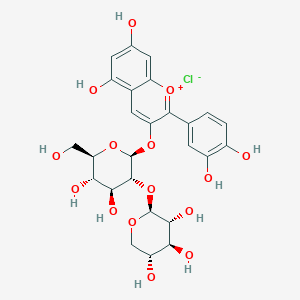 molecular formula C26H29O15Cl B190878 Cyanidin-3-O-sambubioside chloride CAS No. 33012-73-6