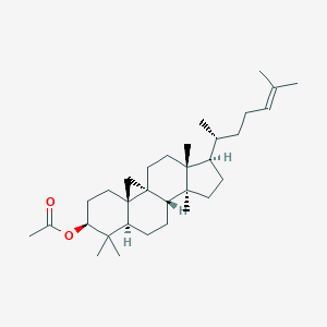 molecular formula C32H52O2 B190885 [(1R,3R,6S,8R,11S,12S,15R,16R)-7,7,12,16-Tetramethyl-15-[(2R)-6-methylhept-5-en-2-yl]-6-pentacyclo[9.7.0.01,3.03,8.012,16]octadecanyl] acetate CAS No. 1259-10-5