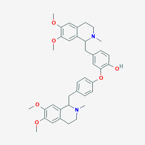 molecular formula C38H44N2O6 B190908 4-[(6,7-Dimethoxy-2-Methyl-3,4-Dihydro-1H-Isoquinolin-1-Yl)Methyl]-2-[4-[(6,7-Dimethoxy-2-Methyl-3,4-Dihydro-1H-Isoquinolin-1-Yl)Methyl]Phenoxy]Phenol CAS No. 524-17-4