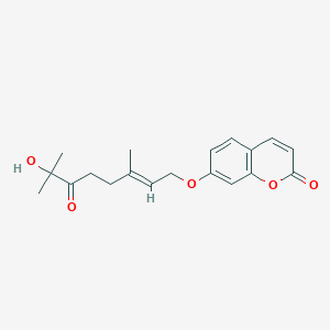 molecular formula C19H22O5 B190934 7-[(E)-7-hydroxy-3,7-dimethyl-6-oxooct-2-enoxy]chromen-2-one CAS No. 36413-96-4