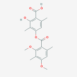 molecular formula c20h22o7 B190994 Diffractaic acid CAS No. 436-32-8