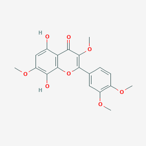 molecular formula C19H18O8 B191038 2-(3,4-Dimethoxyphenyl)-5,8-dihydroxy-3,7-dimethoxychromen-4-one CAS No. 7380-44-1