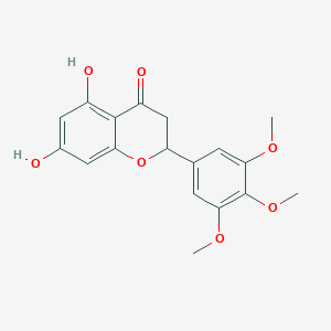 molecular formula C18H18O7 B191044 5,7-Dihydroxy-3',4',5'-trimethoxyflavanone CAS No. 62252-10-2