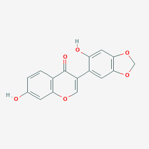 molecular formula C16H10O6 B191049 2',7-二羟基-4',5'-亚甲二氧基异黄酮 CAS No. 21495-84-1