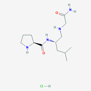 molecular formula C13H27ClN4O2 B019105 Prolyl-leucyl-psi(methylamino)glycinamide CAS No. 109772-52-3
