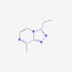 molecular formula C8H10N4 B019109 3-Ethyl-8-methyl-[1,2,4]triazolo[4,3-a]pyrazine CAS No. 19848-80-7