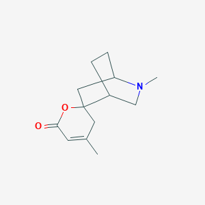 molecular formula C13H19NO2 B191134 (1R,4R,5S)-2,4'-dimethylspiro[2-azabicyclo[2.2.2]octane-5,2'-3H-pyran]-6'-one CAS No. 3329-91-7