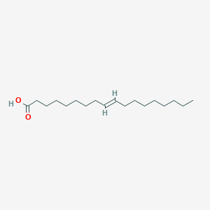 molecular formula C18H34O2<br>C8H17CH=CH(CH2)7COOH<br>C18H34O2 B191154 Elaidic acid CAS No. 112-79-8