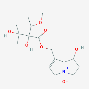 molecular formula C16H27NO7 B191225 (7-hydroxy-4-oxido-5,6,7,8-tetrahydro-3H-pyrrolizin-4-ium-1-yl)methyl 2,3-dihydroxy-2-(1-methoxyethyl)-3-methylbutanoate CAS No. 65582-53-8