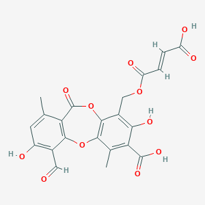 molecular formula C22H16O12 B191266 Fumarprotocetraric acid CAS No. 489-50-9