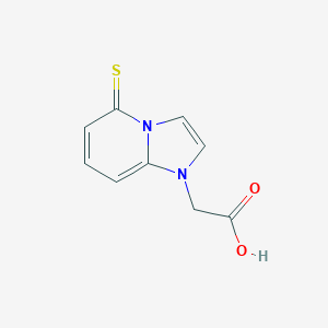 molecular formula C9H8N2O2S B019130 (5-Sulfanylideneimidazo[1,2-a]pyridin-1(5H)-yl)acetic acid CAS No. 110857-77-7