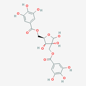 [(2R,3R,4R)-3,4,5-Trihydroxy-4-[(3,4,5-trihydroxybenzoyl)oxymethyl]oxolan-2-yl]methyl 3,4,5-trihydroxybenzoate