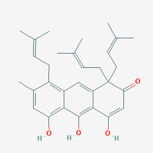 molecular formula C30H36O4 B191385 3,8,9-三羟基-6-甲基-4,4,5-三(3-甲基丁-2-烯基)蒽-1(4H)-酮 CAS No. 3736-60-5