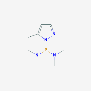 molecular formula C8H17N4P B019143 Bis(dimethylamino)(5-methyl-1H-pyrazol-1-yl)phosphine CAS No. 19972-86-2
