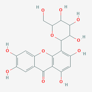 molecular formula C19H18O11 B191597 1,3,6,7-tetrahydroxy-4-[(2S,3R,4R,5S,6R)-3,4,5-trihydroxy-6-(hydroxymethyl)oxan-2-yl]xanthen-9-one CAS No. 24699-16-9