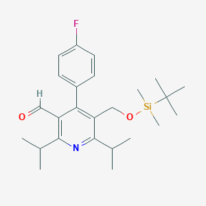 5-tert-Butyldimethylsilyloxymethyl-2,6-diisopropyl-4-(4-fluorophenyl)-pyridine-3-carboxaldehyde