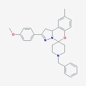 molecular formula C29H31N3O2 B191903 1'-Benzyl-2-(4-methoxyphenyl)-9-methylspiro[1,10b-dihydropyrazolo[1,5-c][1,3]benzoxazine-5,4'-piperidine] CAS No. 5304-71-2