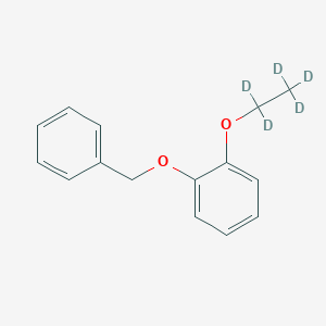 molecular formula C15H16O2 B019195 2-Benzyloxy-1-ethoxy-d5-pyrocatechol CAS No. 117320-29-3