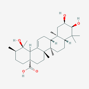 molecular formula C30H48O5 B019201 2alpha,3alpha,19 alpha-Trihydroxyurs-12-en-28-oic acid CAS No. 53155-25-2