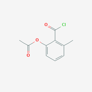 molecular formula C10H9ClO3 B019216 2-(Chlorocarbonyl)-3-methylphenyl acetate CAS No. 109987-15-7