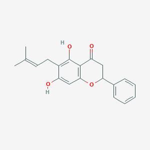 molecular formula C20H20O4 B192177 5,7-Dihydroxy-6-prenylflavanone CAS No. 55051-77-9