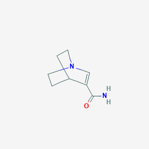molecular formula C8H12N2O B019225 1-Azabicyclo[2.2.2]oct-2-ene-3-carboxamide CAS No. 100715-61-5