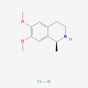 molecular formula C12H18ClNO2 B192320 (S)-1,2,3,4-Tetrahydro-6,7-dimethoxy-1-methylisoquinolinium chloride CAS No. 883-87-4