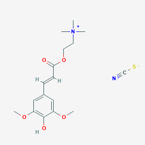 B192392 Choline, thiocyanate, 4-hydroxy-3,5-dimethoxycinnamate CAS No. 7431-77-8