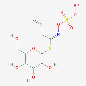 molecular formula C10H16KNO9S2 B192396 Potassium 1-(beta-D-glucopyranosylthio)but-3-enylideneaminooxysulphonate CAS No. 3952-98-5