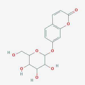 molecular formula C15H16O8 B192402 7-[3,4,5-Trihydroxy-6-(hydroxymethyl)oxan-2-yl]oxychromen-2-one CAS No. 93-39-0