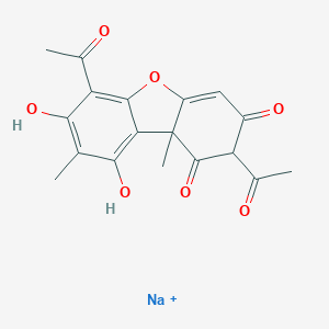 molecular formula C18H15NaO7 B192403 Sodium usnate CAS No. 34769-44-3