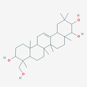 molecular formula C30H50O4 B192423 9-(Hydroxymethyl)-2,2,4a,6a,6b,9,12a-heptamethyl-1,3,4,5,6,6a,7,8,8a,10,11,12,13,14b-tetradecahydropicene-3,4,10-triol CAS No. 508-01-0