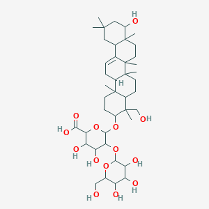 molecular formula C42H68O14 B192425 (3beta,4beta,21alpha)-21,23-dihydroxyolean-12-en-3-yl-2-O-beta-D-galactopyranosyl-beta-D-Glucopyranosiduronic acid CAS No. 55304-02-4