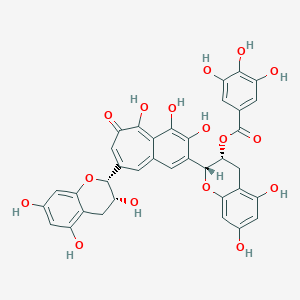 [(2R,3R)-5,7-dihydroxy-2-[3,4,5-trihydroxy-6-oxo-8-[(2R,3R)-3,5,7-trihydroxy-3,4-dihydro-2H-chromen-2-yl]benzo[7]annulen-2-yl]-3,4-dihydro-2H-chromen-3-yl] 3,4,5-trihydroxybenzoate