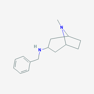 molecular formula C15H22N2 B019260 N-benzyl-8-methyl-8-azabicyclo[3.2.1]octan-3-amine CAS No. 101353-61-1
