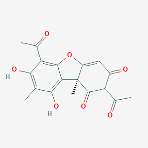 molecular formula C18H16O7 B192628 (9bS)-2,6-diacetyl-7,9-dihydroxy-8,9b-dimethyldibenzofuran-1,3-dione CAS No. 6159-66-6