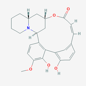 molecular formula C25H27NO5 B192652 (1S,13Z,17S,19R)-6,9-Dihydroxy-5-methoxy-16-oxa-24-azapentacyclo[15.7.1.18,12.02,7.019,24]hexacosa-2(7),3,5,8,10,12(26),13-heptaen-15-one CAS No. 10247-54-8