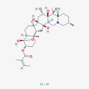 molecular formula C32H50ClNO9 B192659 Cevadine hydrochloride CAS No. 17666-25-0