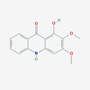 molecular formula C15H13NO4 B192681 9(10H)-Acridinone, 1-hydroxy-2,3-dimethoxy- CAS No. 17014-43-6