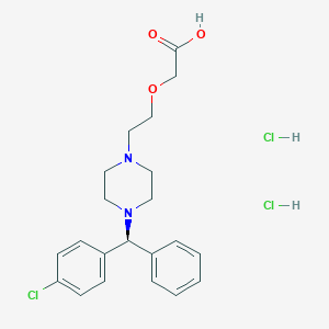 molecular formula C21H25ClN2O3. 2 HCl B192756 (S)-Cetirizine Dihydrochloride CAS No. 163837-48-7