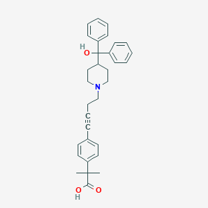 molecular formula C32H35NO3 B192766 4-(4-(4-(Hydroxydiphenylmethyl)-1-piperidinyl)-1-butynyl)-alpha,alpha-dimethylbenzeneacetic acid CAS No. 832088-68-3