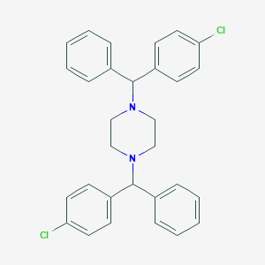 molecular formula C30H28Cl2N2. B192774 1,4-Bis[(4-chlorophenyl)phenylmethyl]piperazine dihydrochloride CAS No. 346451-15-8