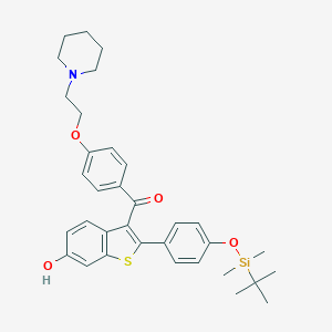 molecular formula C34H41NO4SSi B019279 4'-tert-Butyldimethylsilyl-6-hydroxy Raloxifene CAS No. 174264-46-1