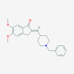 molecular formula C24H27NO3 B192805 2-((1-Benzylpiperidin-4-yl)methylene)-5,6-dimethoxy-2,3-dihydro-1H-inden-1-one CAS No. 145546-80-1