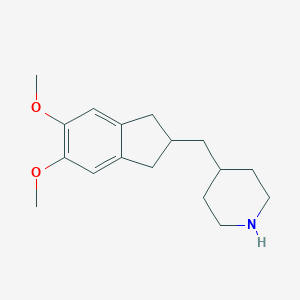 molecular formula C17H25NO2 B192809 4-((5,6-dimethoxy-2,3-dihydro-1H-inden-2-yl)methyl)piperidine CAS No. 844694-83-3