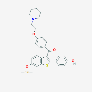 molecular formula C34H41NO4SSi B019281 6-tert-Butyldimethylsilyl-4'-hydroxy Raloxifene CAS No. 174264-47-2