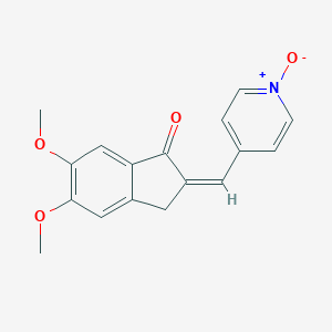 molecular formula C17H15NO4 B192814 (2Z)-5,6-dimethoxy-2-[(1-oxidopyridin-1-ium-4-yl)methylidene]-3H-inden-1-one CAS No. 896134-06-8
